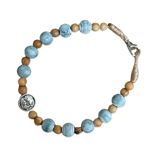 Holy Family and St. Joseph Porcelain Bracelet of Assorted Colors