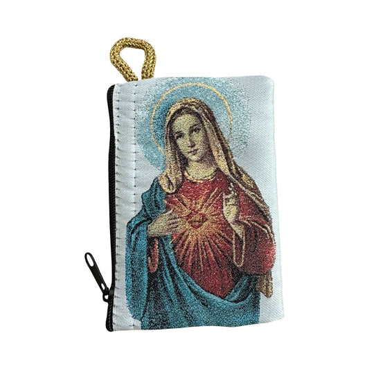 Blue Immaculate Heart of Mary Pouch