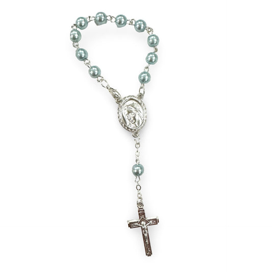 Queen of Peace Decade Rosary with Pearl Beads