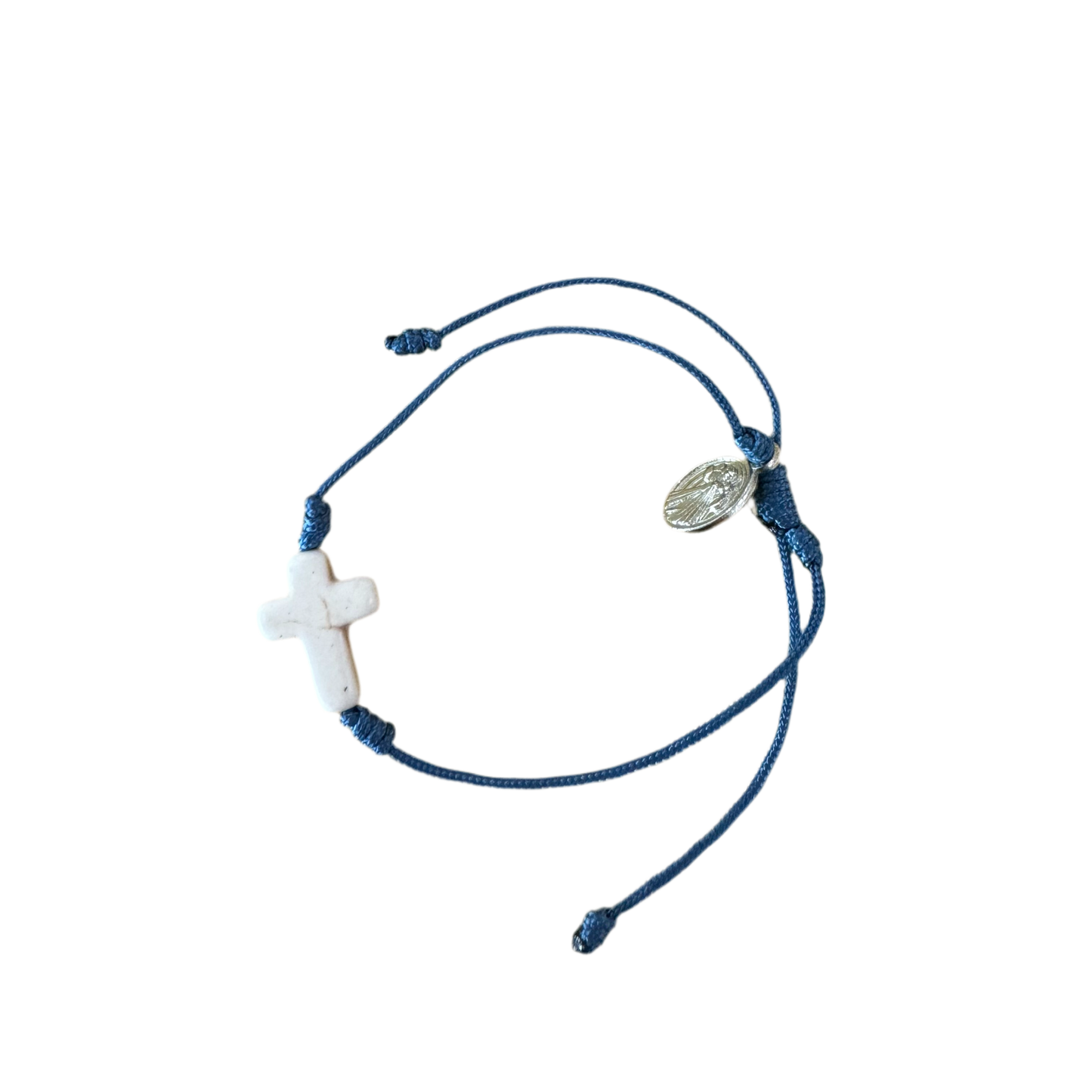 Stone Cross Cord Bracelet