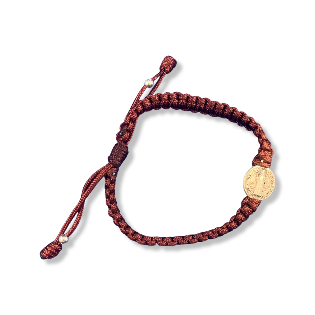 Braided St. Benedict Bracelet of Assorted Colors