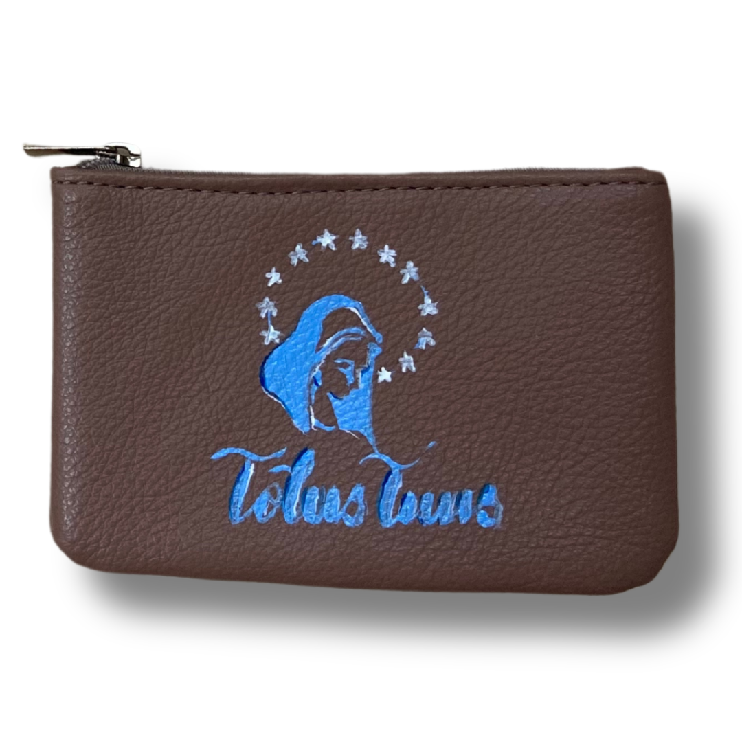 Hand-Painted Totus Tuus Pouch