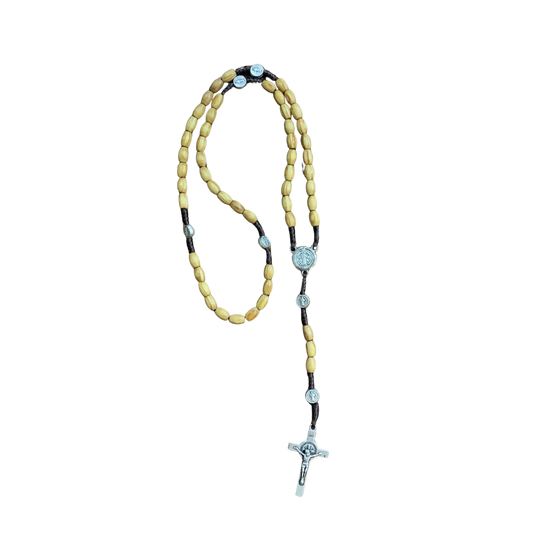 Brown St. Benedict Rosary with Oval Beads