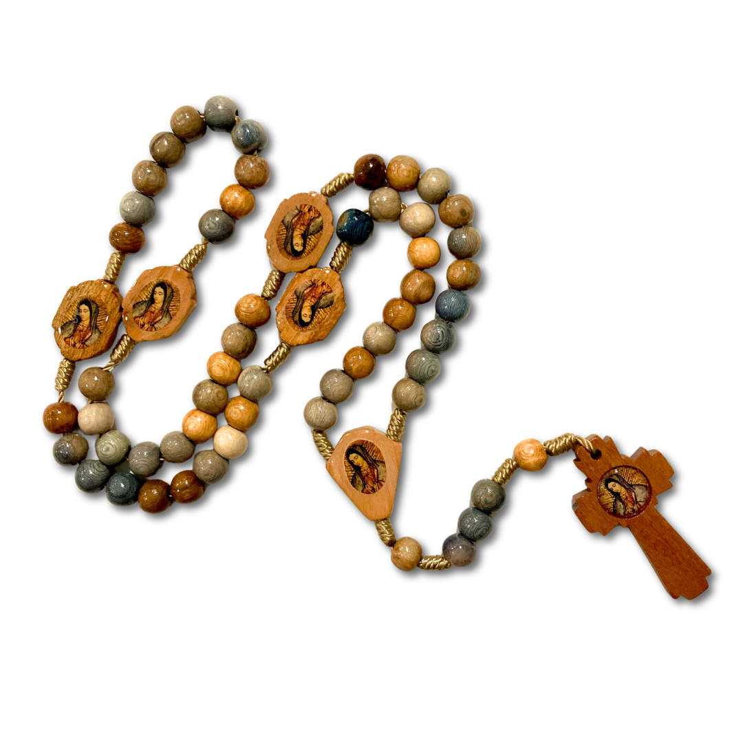 Wooden Our Lady of Guadalupe Rosary
