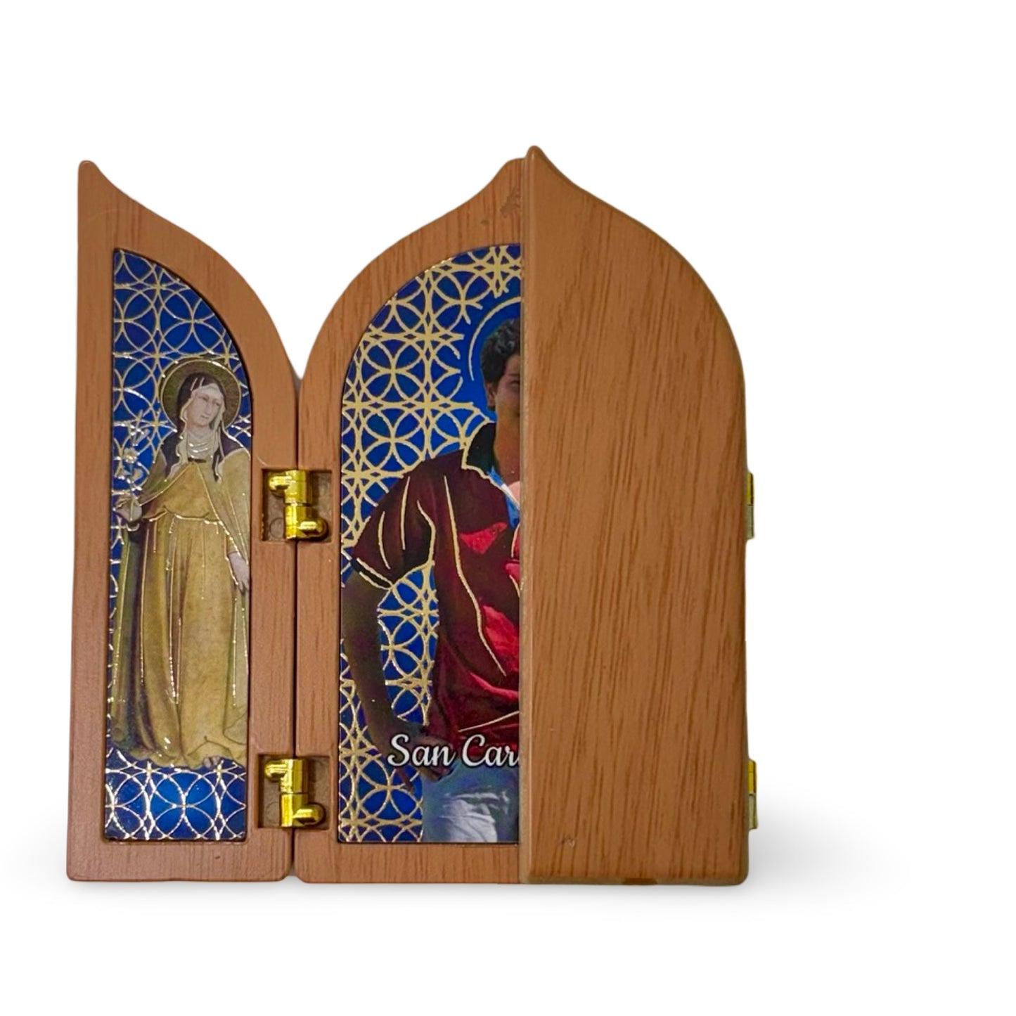 St. Carlo Acutis Folding Image with St. Francis and St. Clare