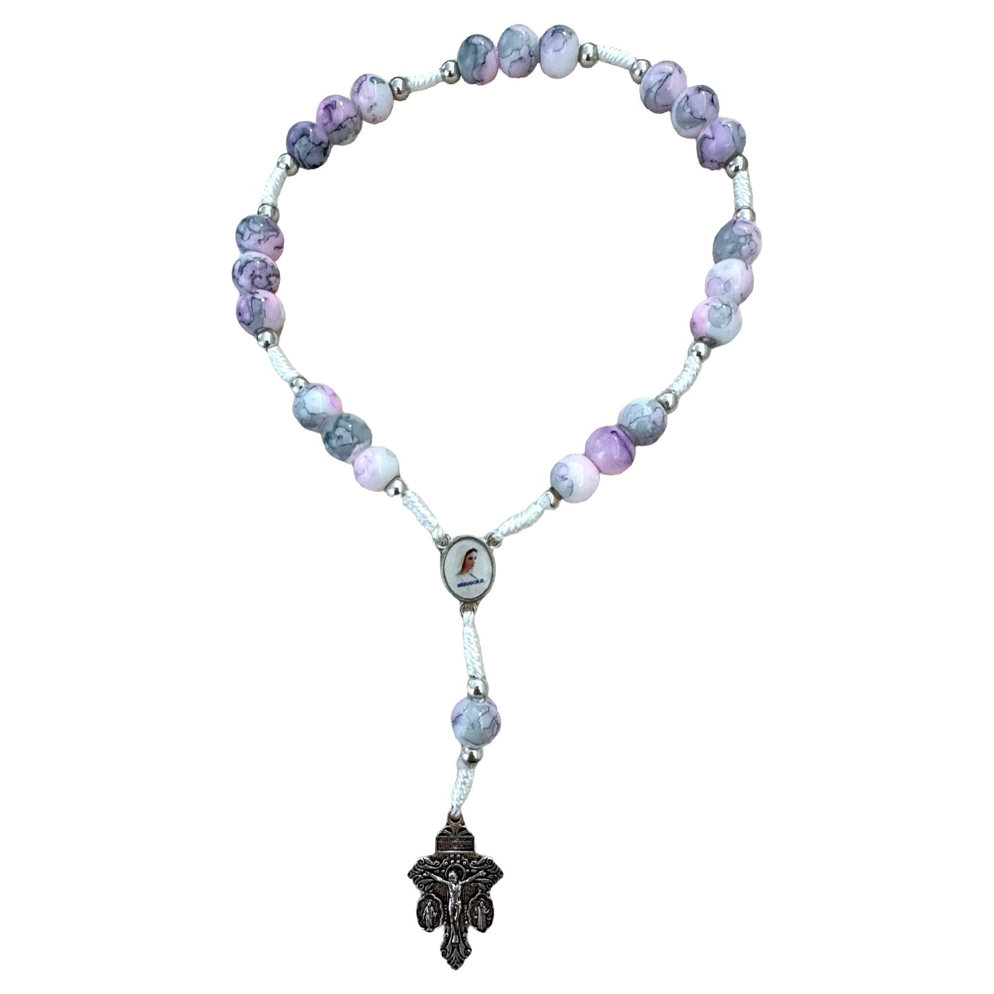 Marble Bead Chaplet of Peace with Pardon Crucifix