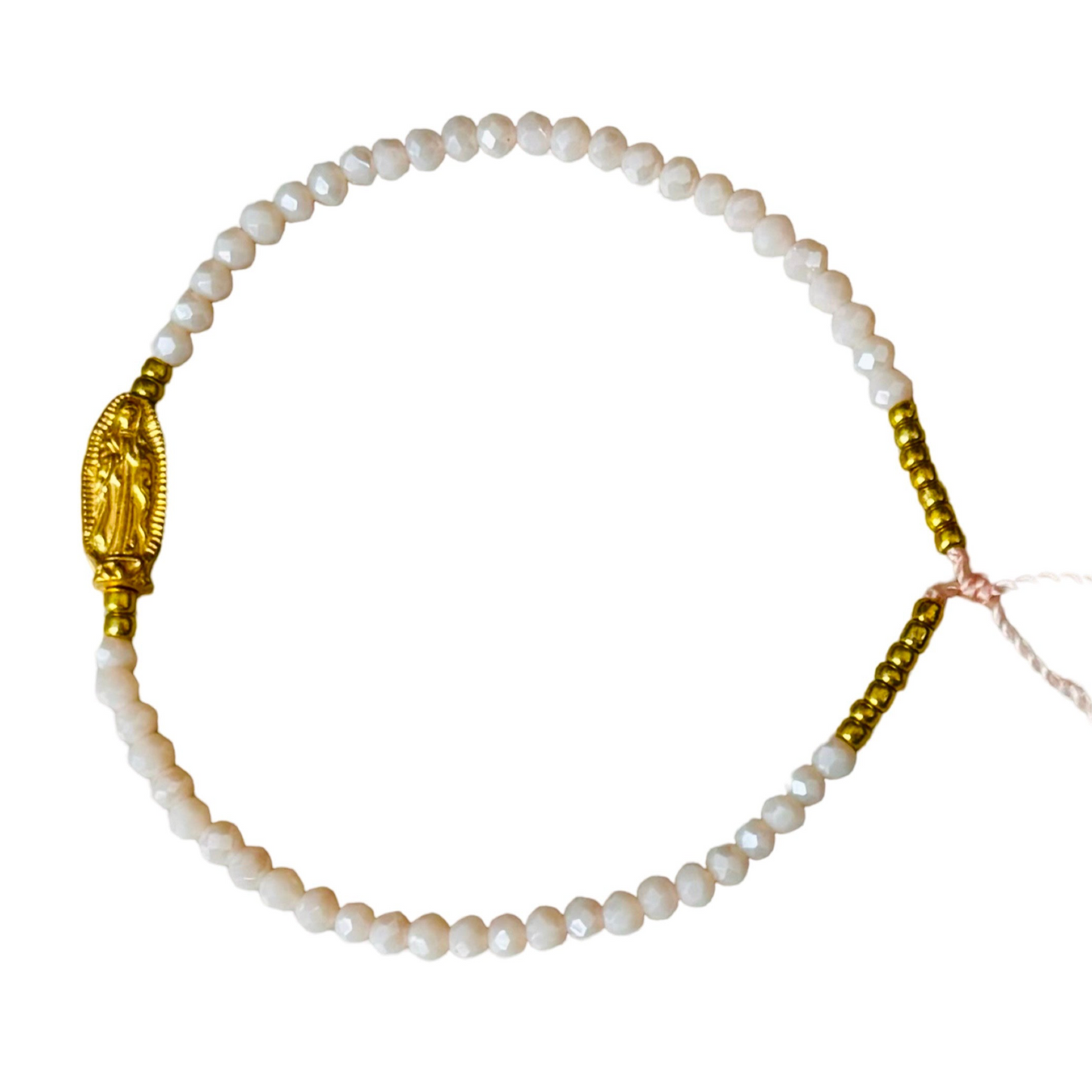Mexican Bracelet of Assorted Colors with Our Lady of Guadalupe Medal
