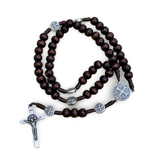Wooden St. Benedict Rosary