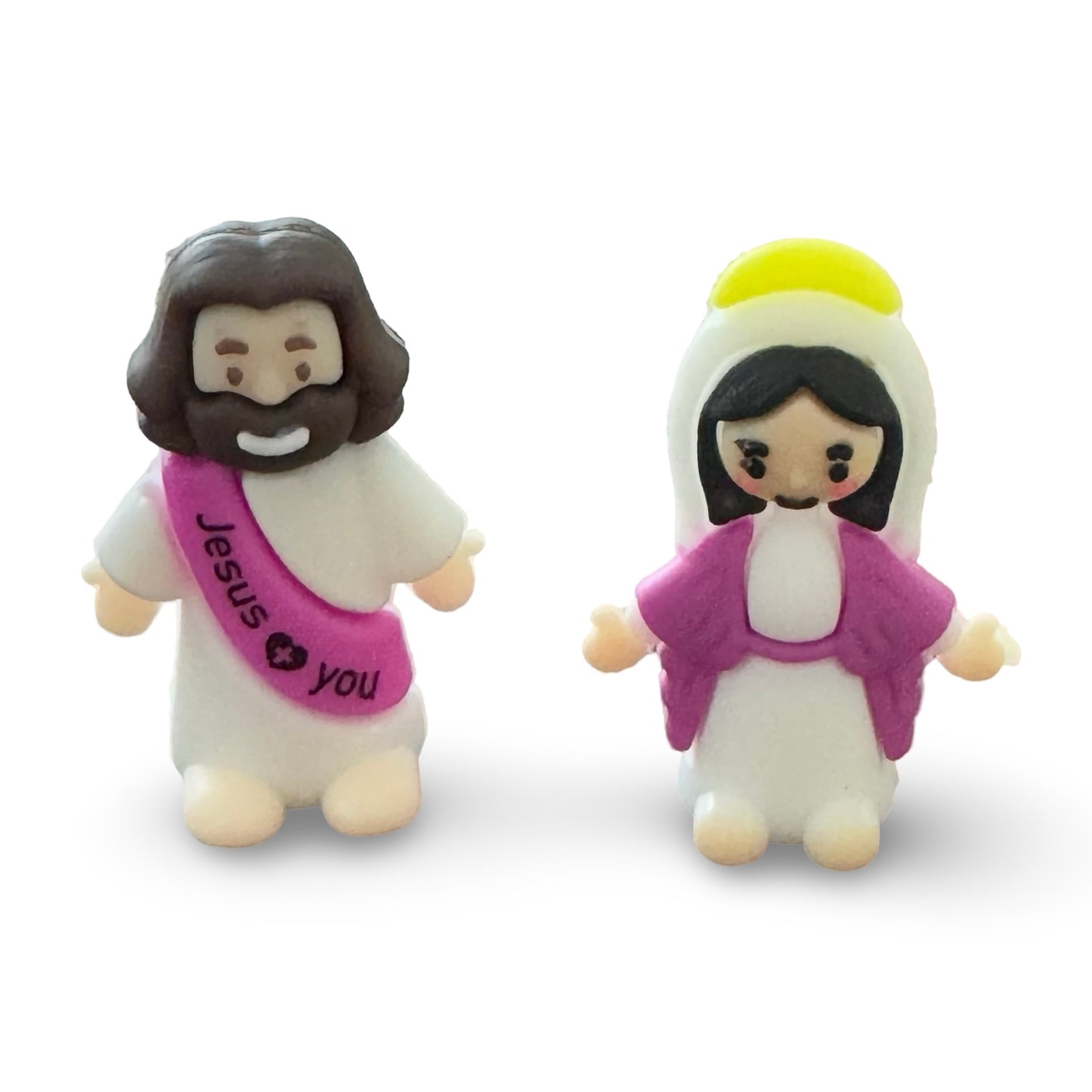 Tiny Jesus and Mary Figurines