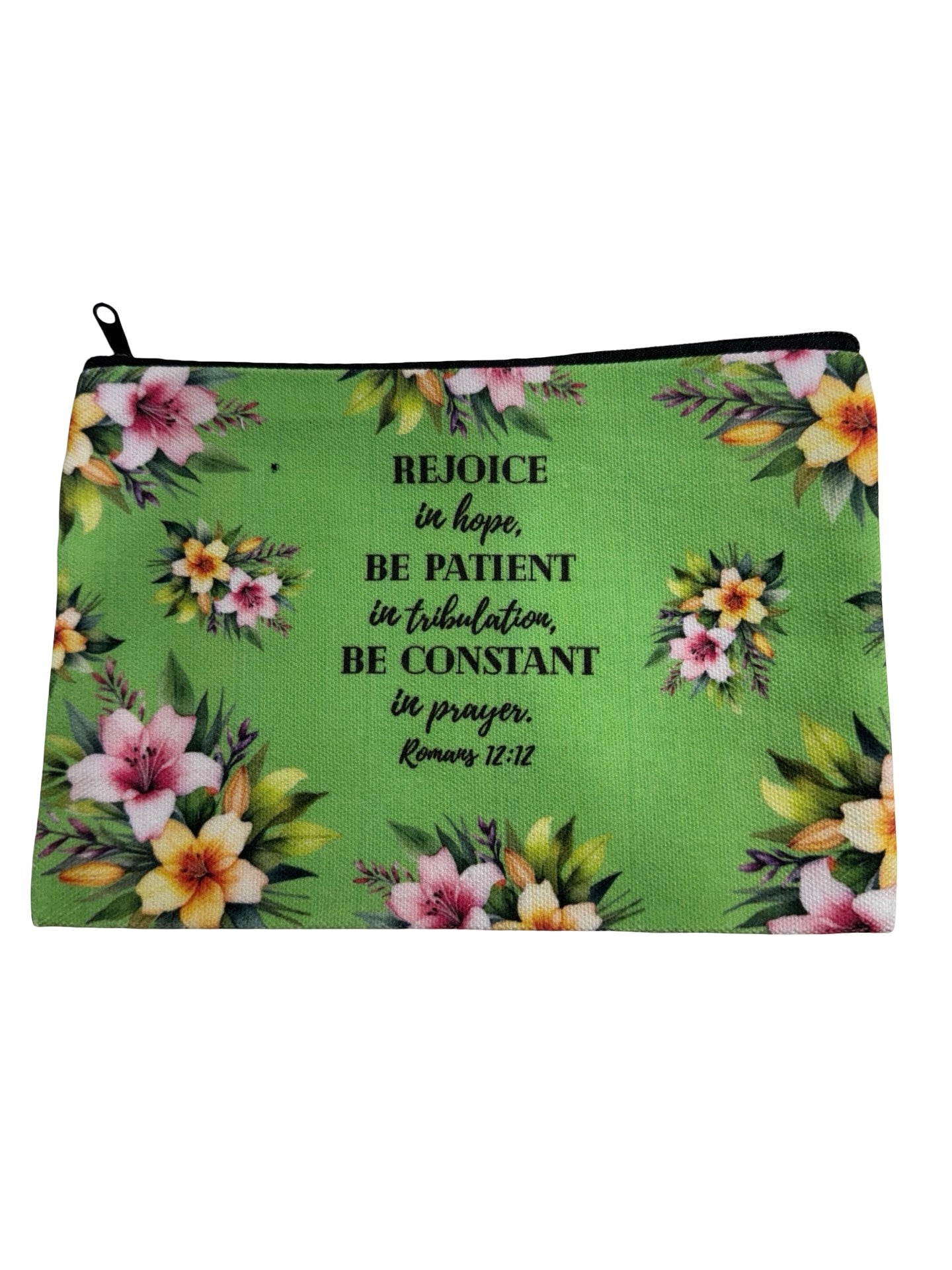 Colorful Bible Verse Zipper Pouches of Assorted Designs