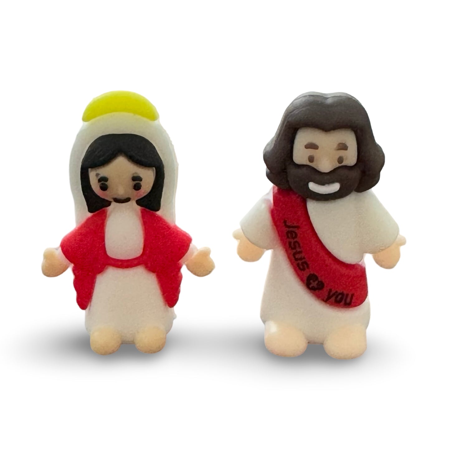 Tiny Jesus and Mary Figurines