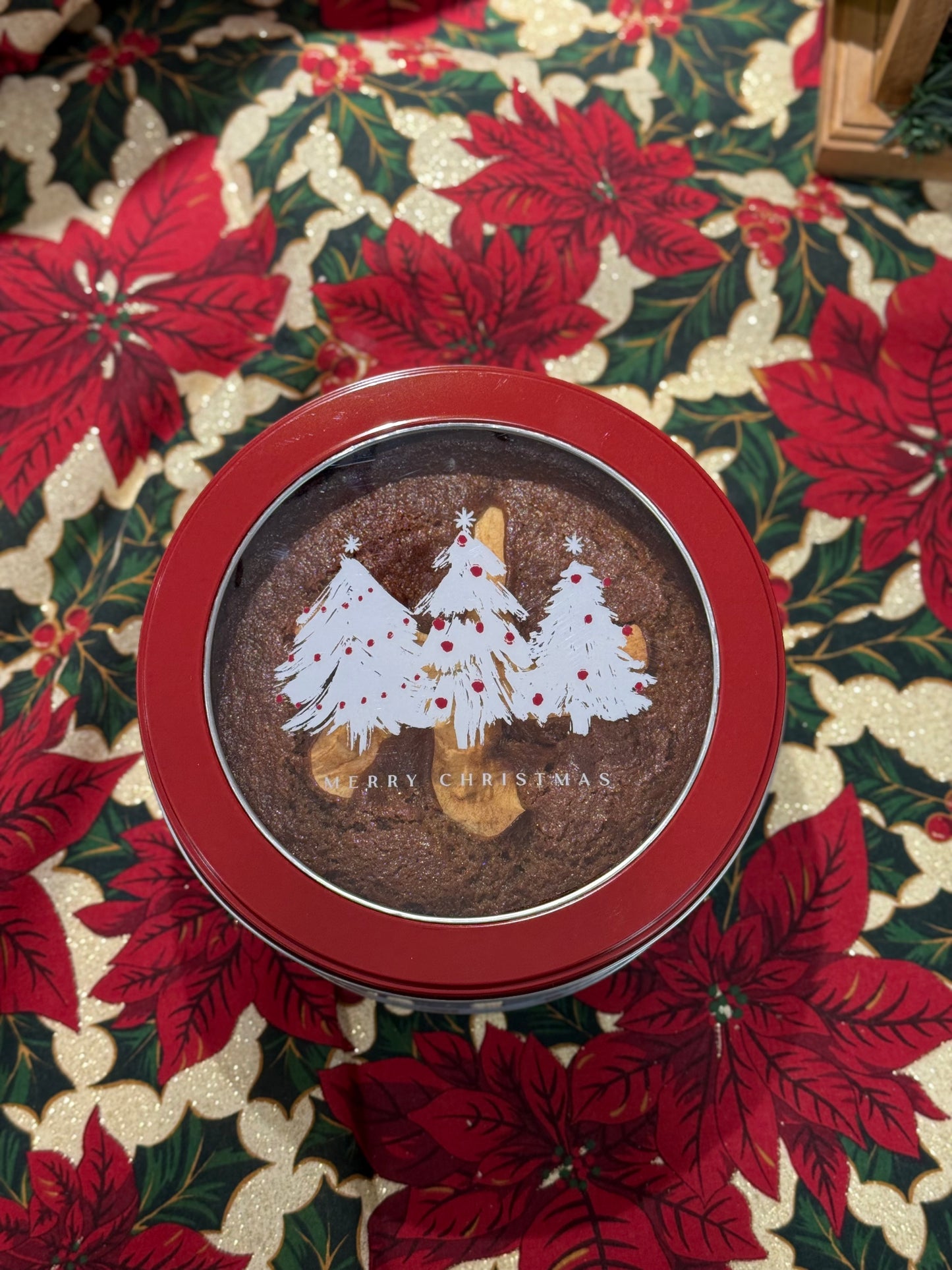 Christmas Breads - Red and White Christmas Tree Tin - SCTJM Nazareth Bakery