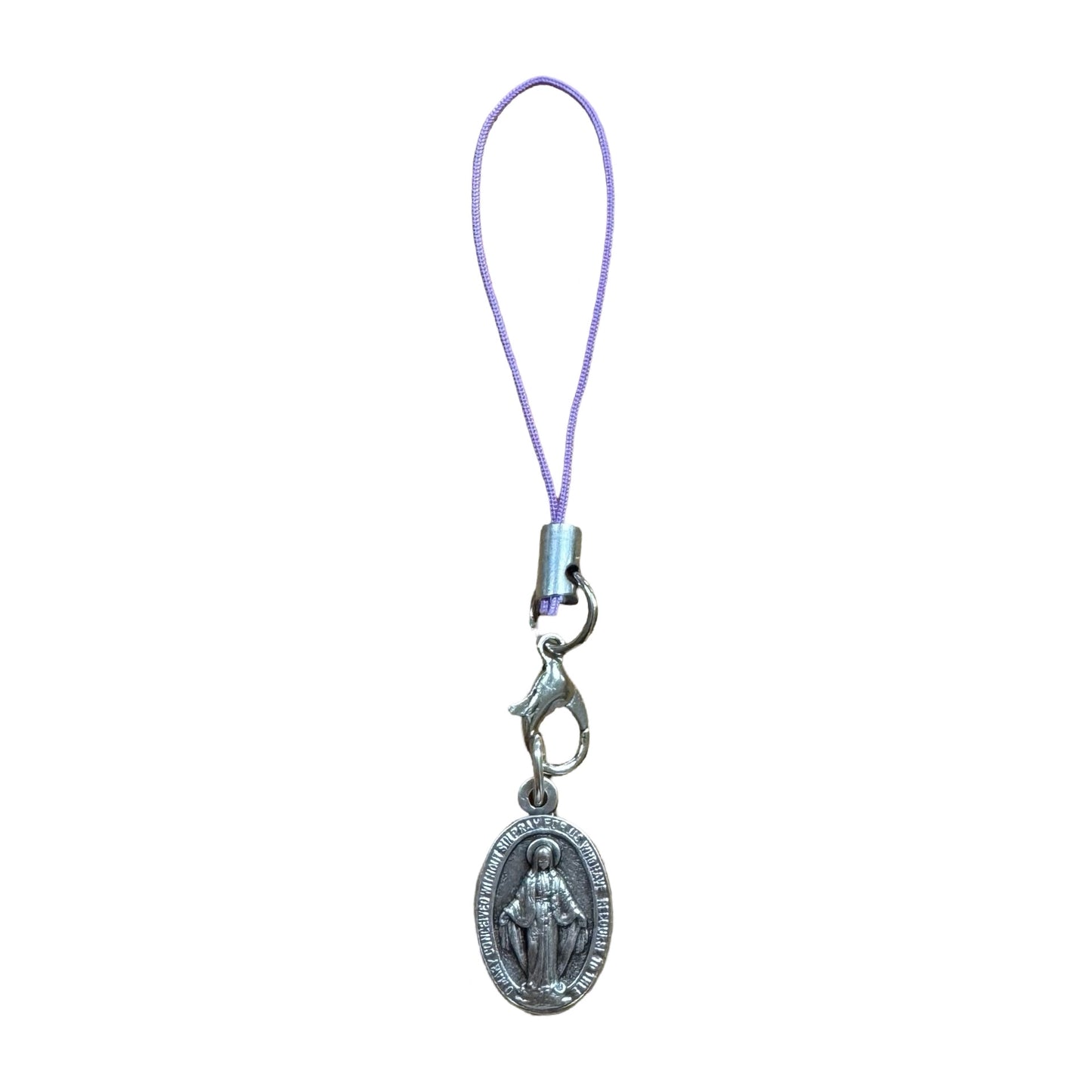 Miraculous Medal with Tiny Lanyard of Assorted Colors