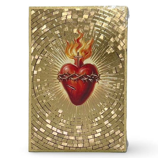 Gold Sacred Heart Mosaic Image