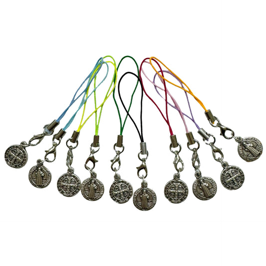 St. Benedict Medal with Tiny Lanyard of Assorted Colors