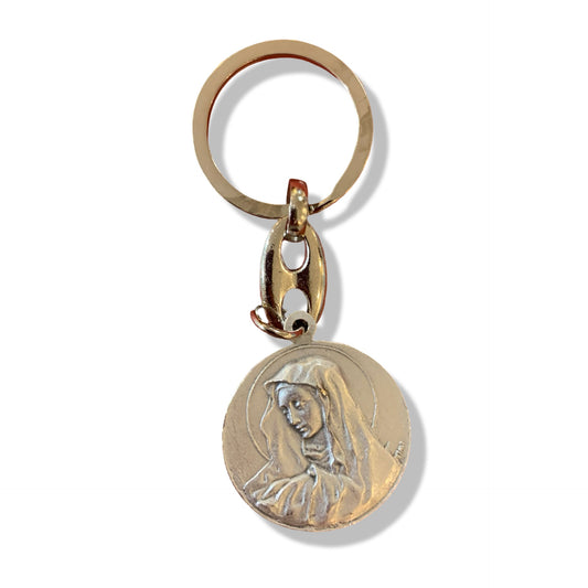 Holy Face of Jesus and the Sorrowful Mother Keychain