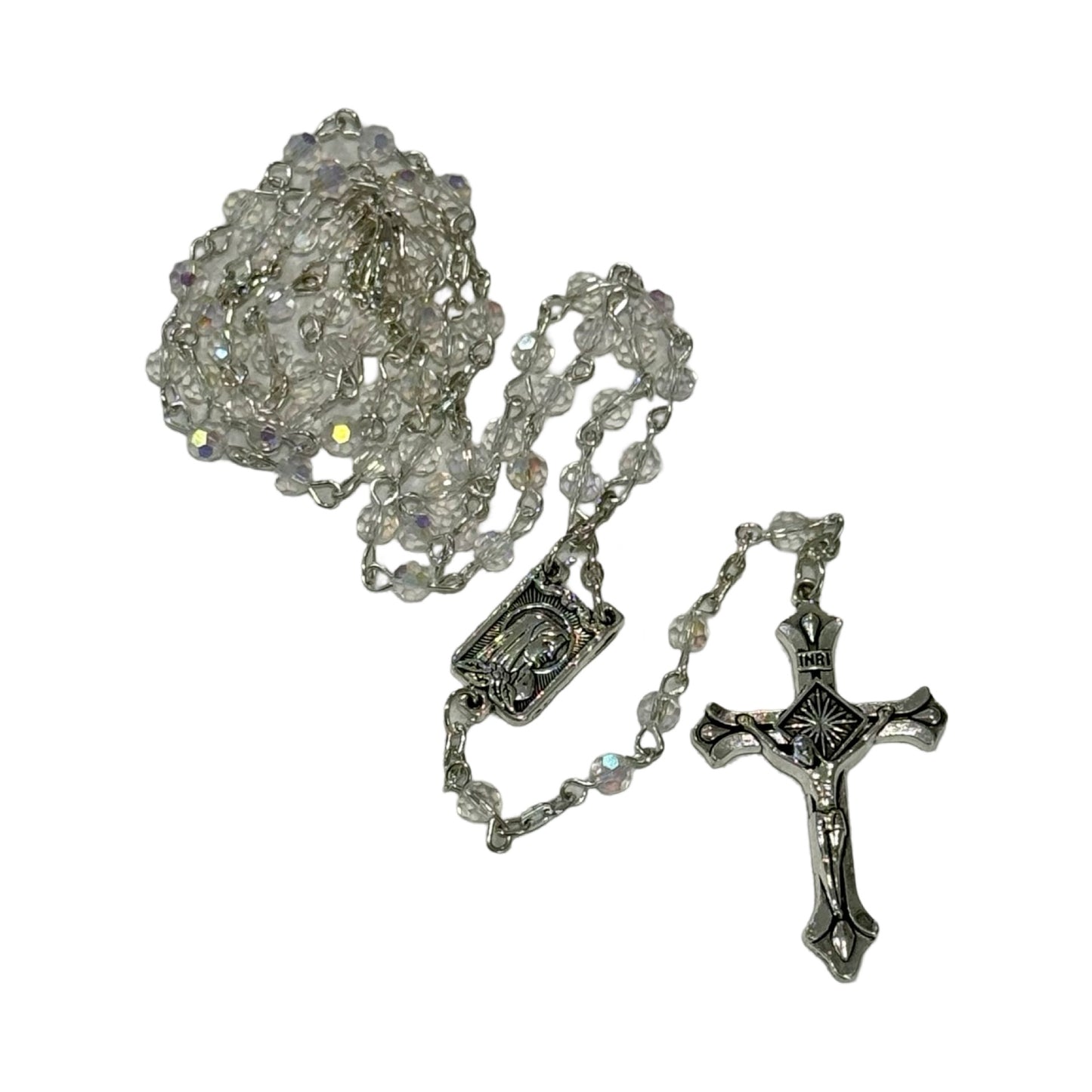 Crystal Lourdes Rosary With Clasp of Assorted Colors
