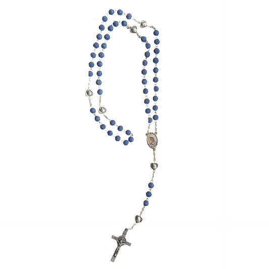 Blue Rose Queen of Peace Rosary