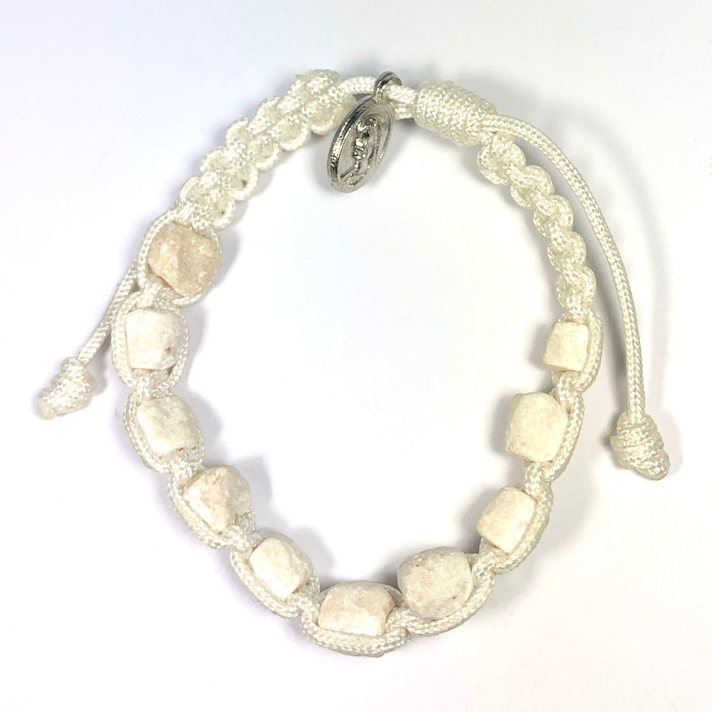 Marian Rosary Pouch with Stone Rosary Decade Bracelet