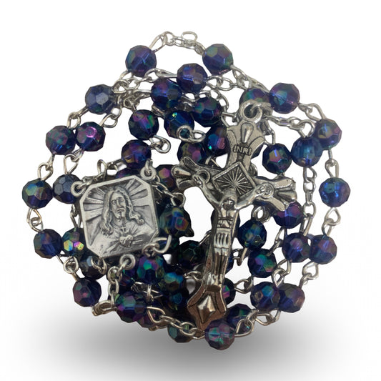 Crystal Padre Pio Rosary of Assorted Colors