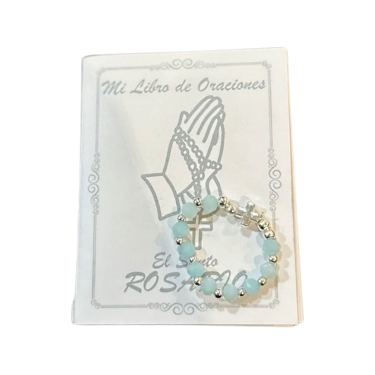 Crystal Decade Rosary Ring