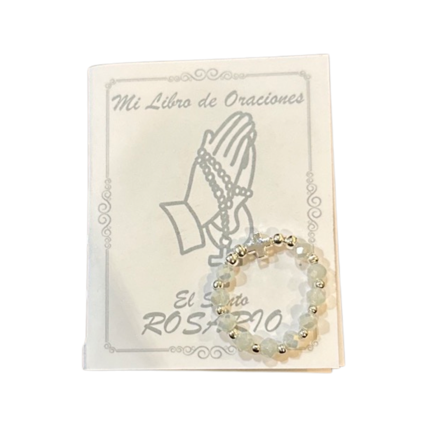 Crystal Decade Rosary Ring
