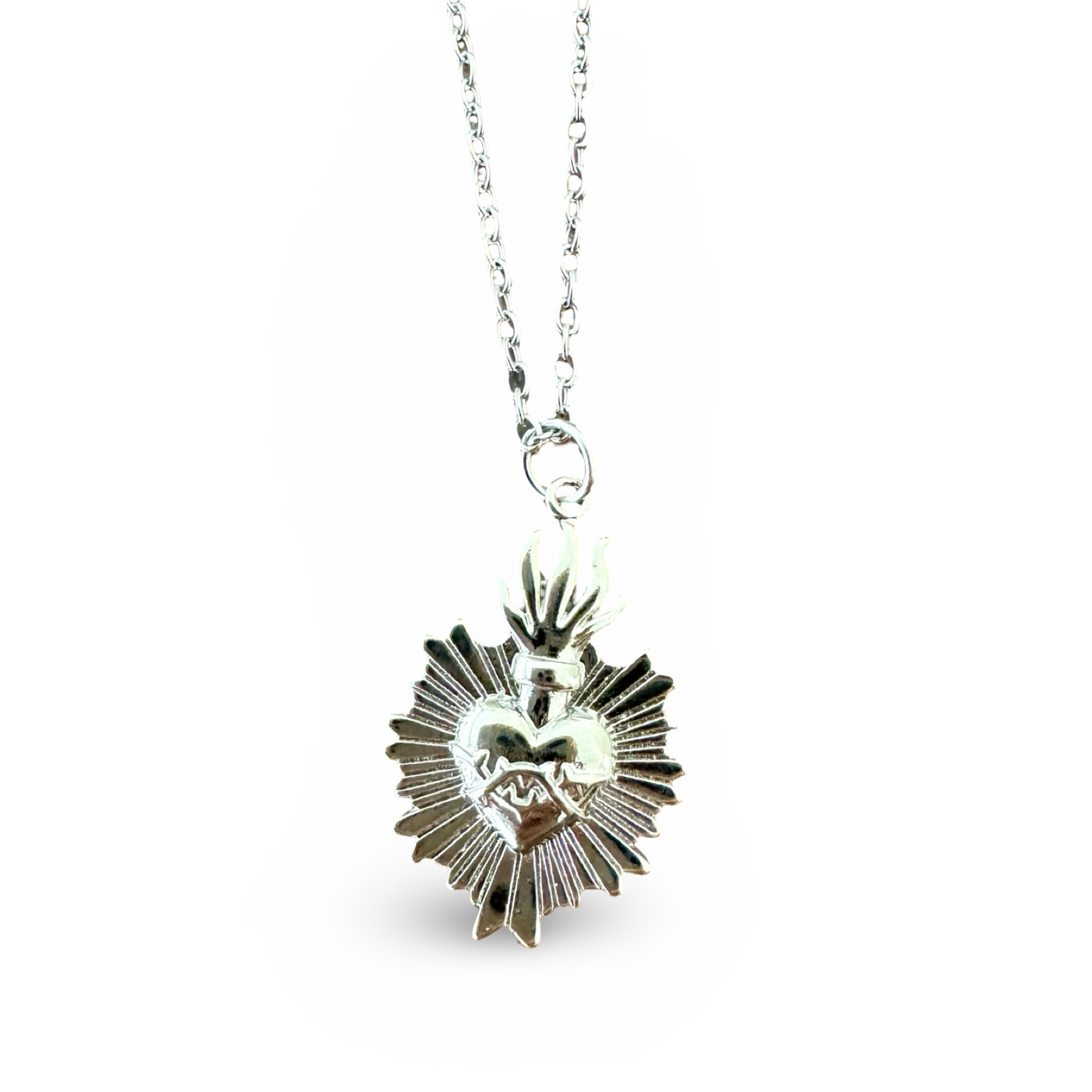 Sacred Heart Necklace - Rays of Divine Love