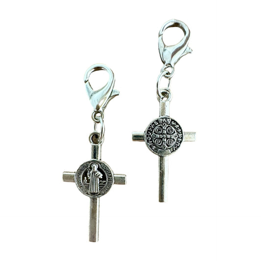 Tiny St. Benedict Crucifix Zipper Pendant