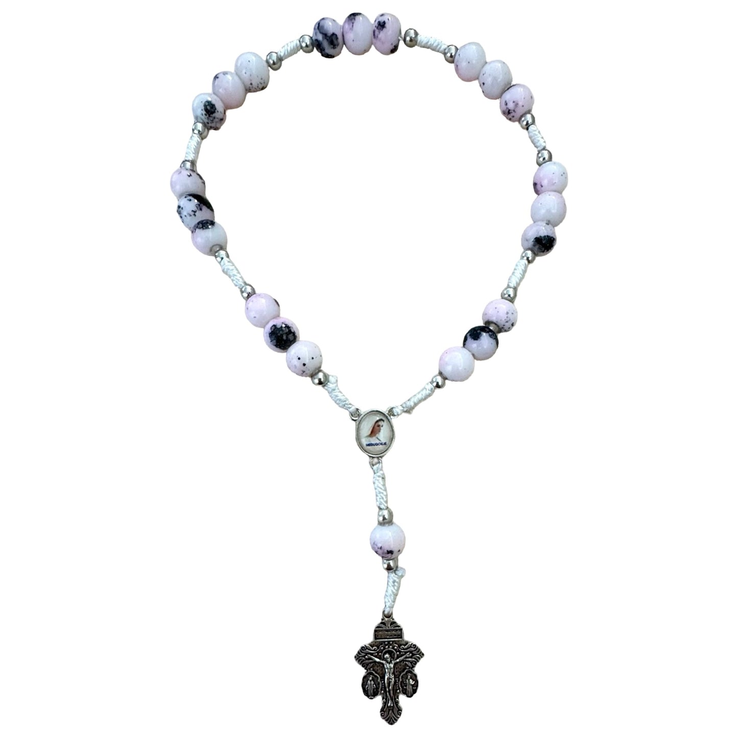 Marble Bead Chaplet of Peace with Pardon Crucifix