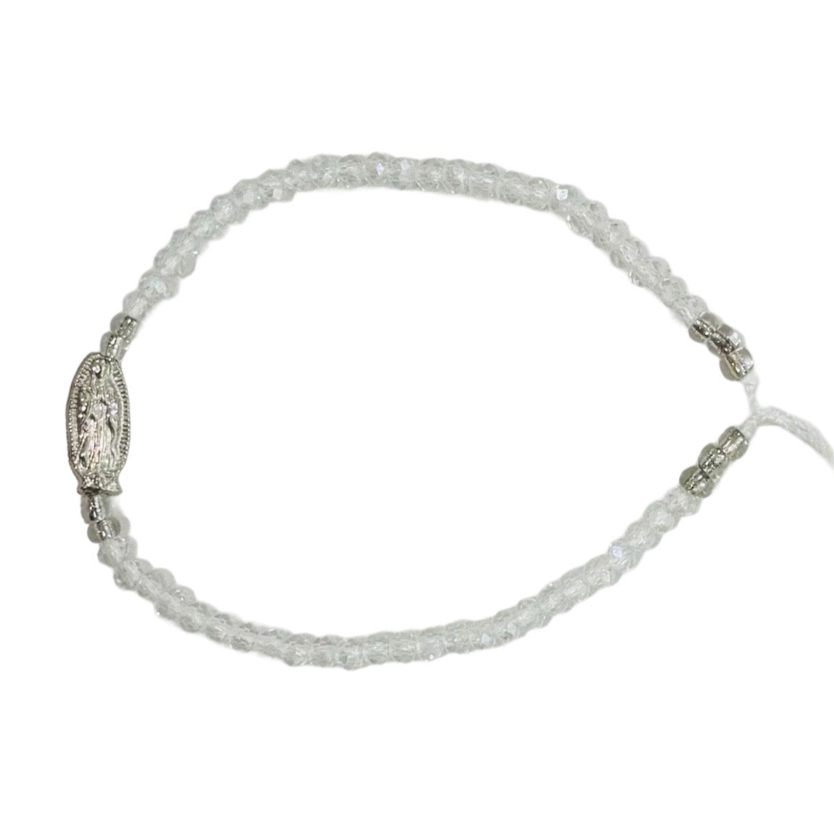 Mexican Bracelet of Assorted Colors with Our Lady of Guadalupe Medal