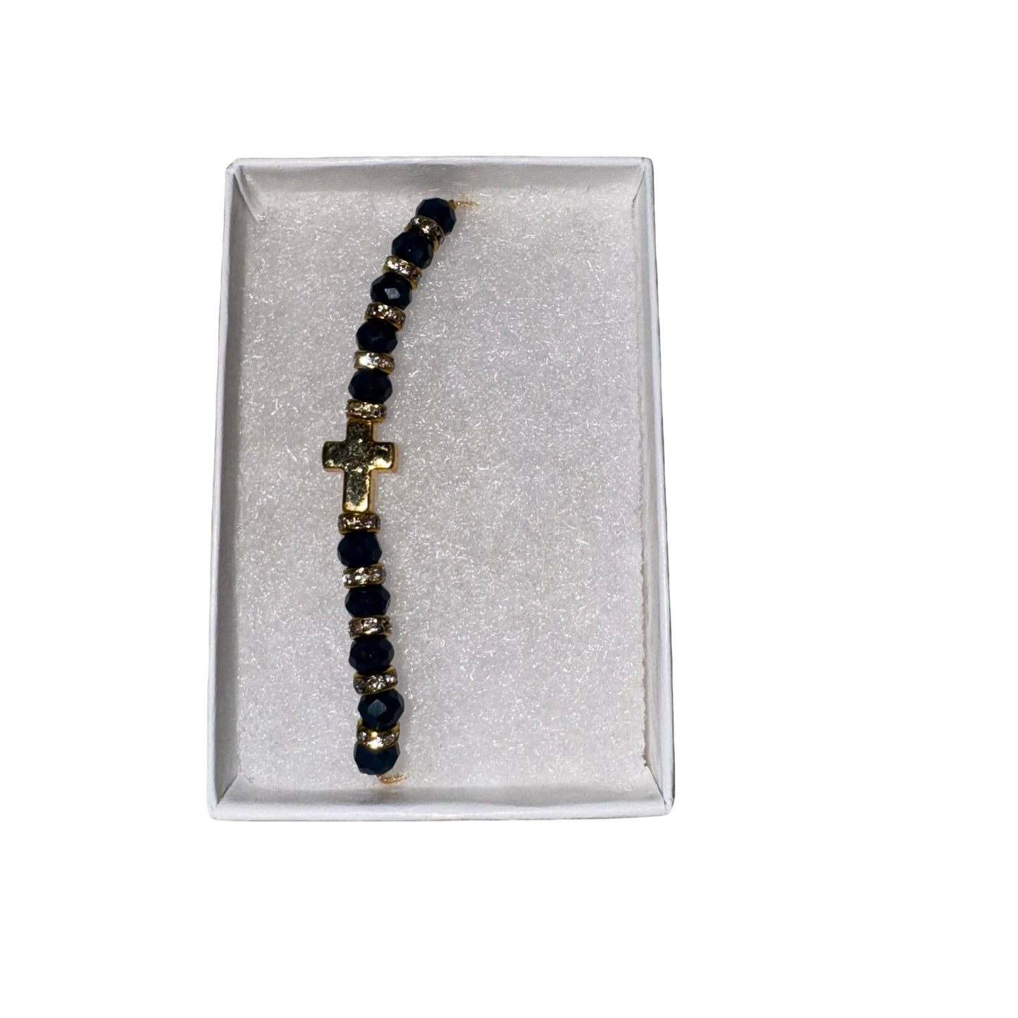 Gold Cross Rondelle Bracelet of Assorted Colors