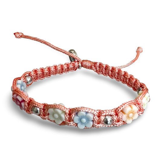 Flower Queen of Peace Cord Bracelet