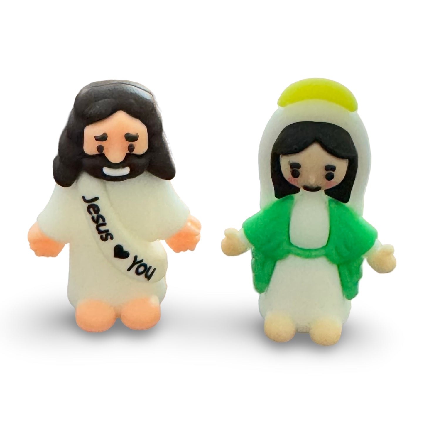 Tiny Jesus and Mary Figurines