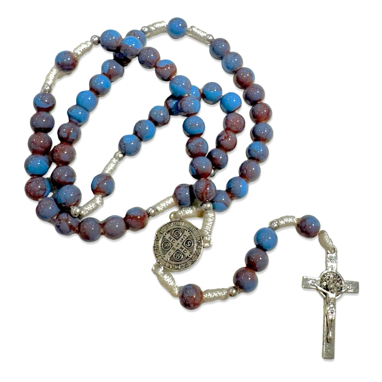 Marble St. Benedict Rosary of Assorted Colors