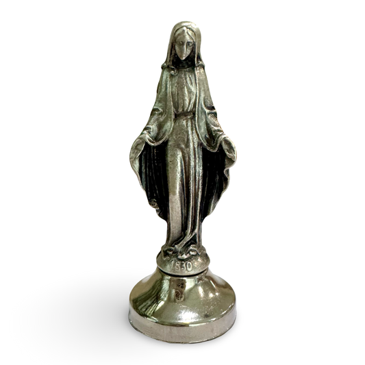 Silver Our Lady of the Miraculous Medal Statue