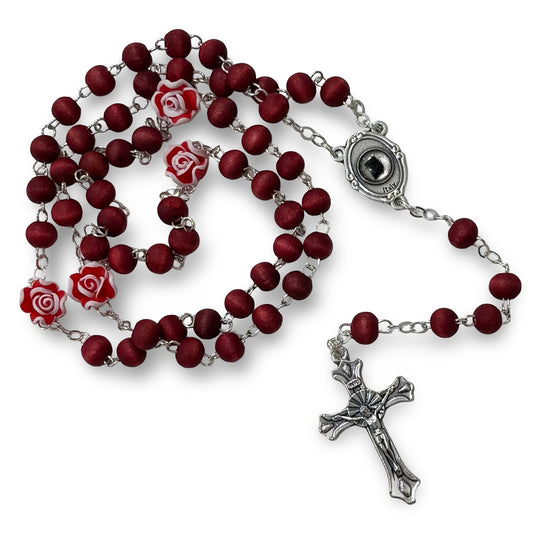 Rose-Scented Padre Pio Rosary with Relic