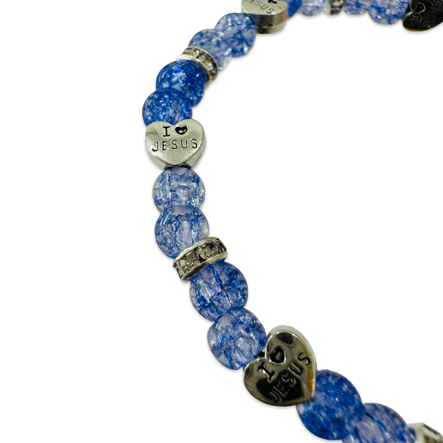 Crystal and Silver Guardian Angel Baby Bracelet in Case