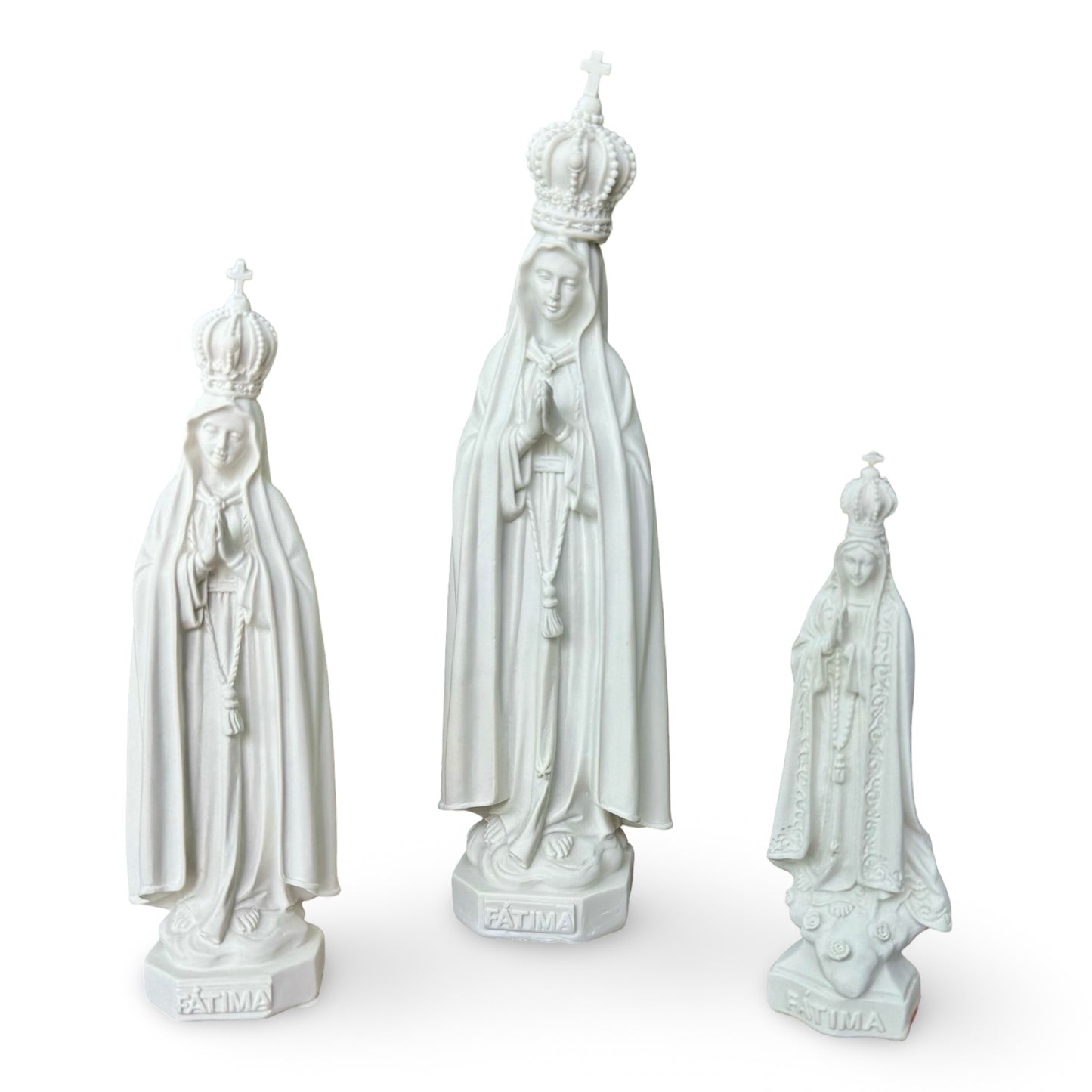 White Our Lady of Fatima Statue