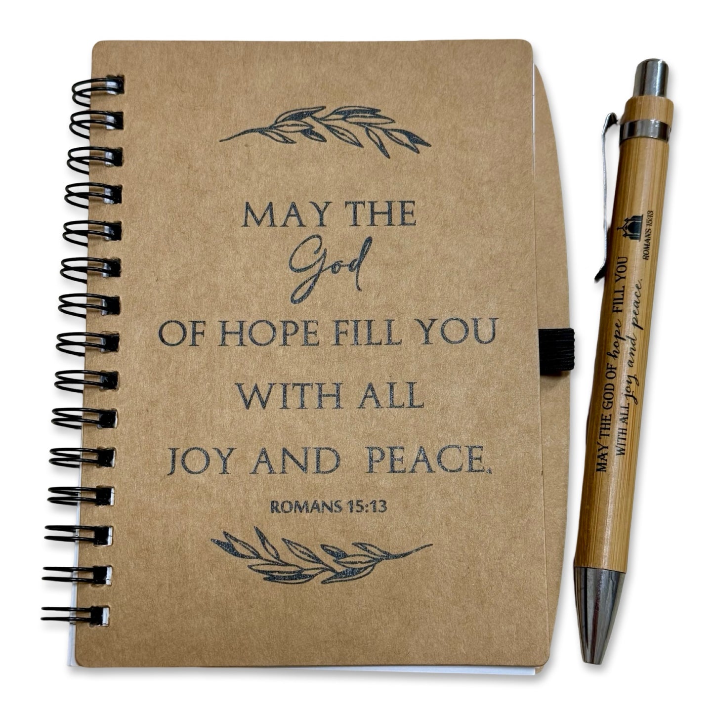 Journal and Pen Set with Assorted Bible Passages