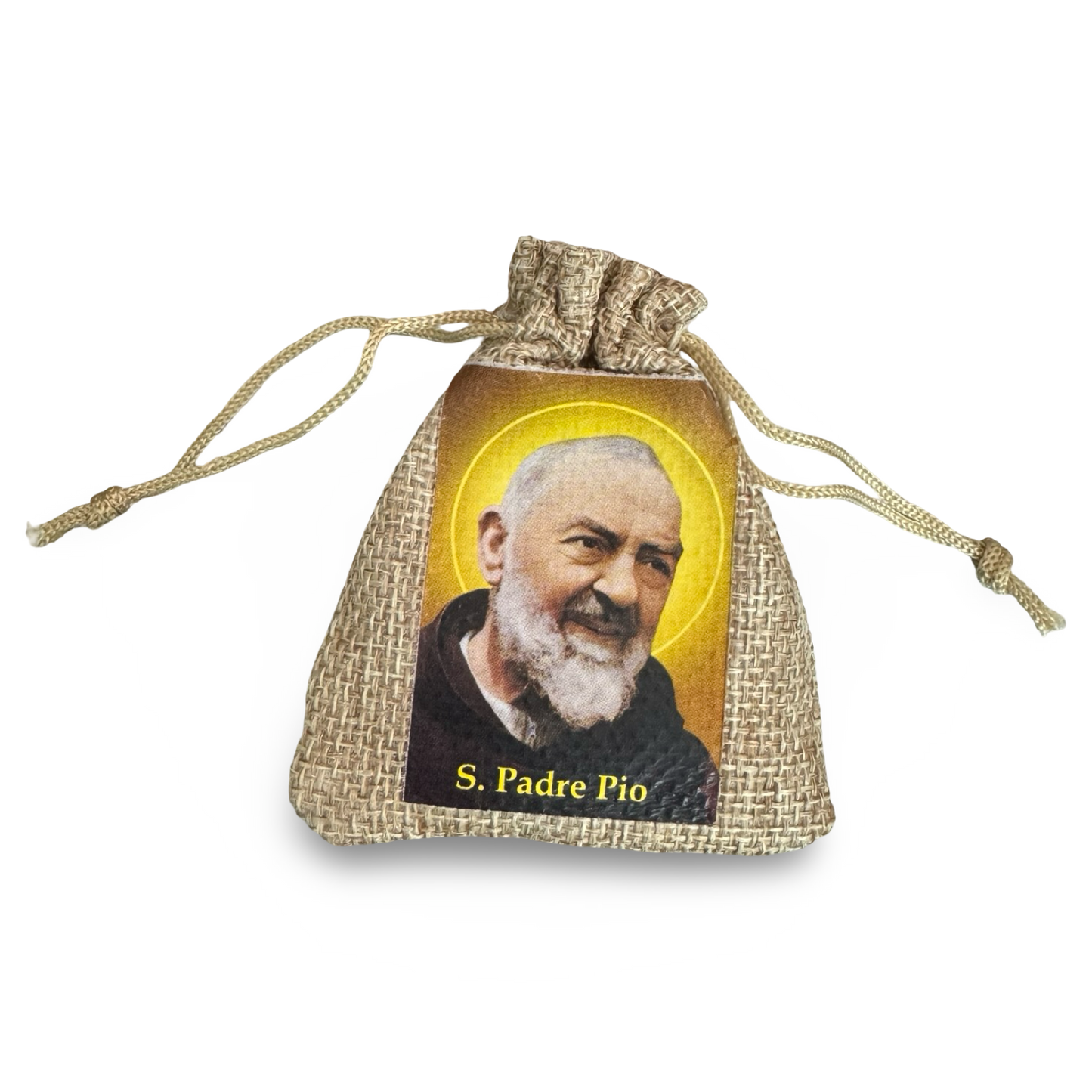 Padre Pio Rosary with Relic Pouch