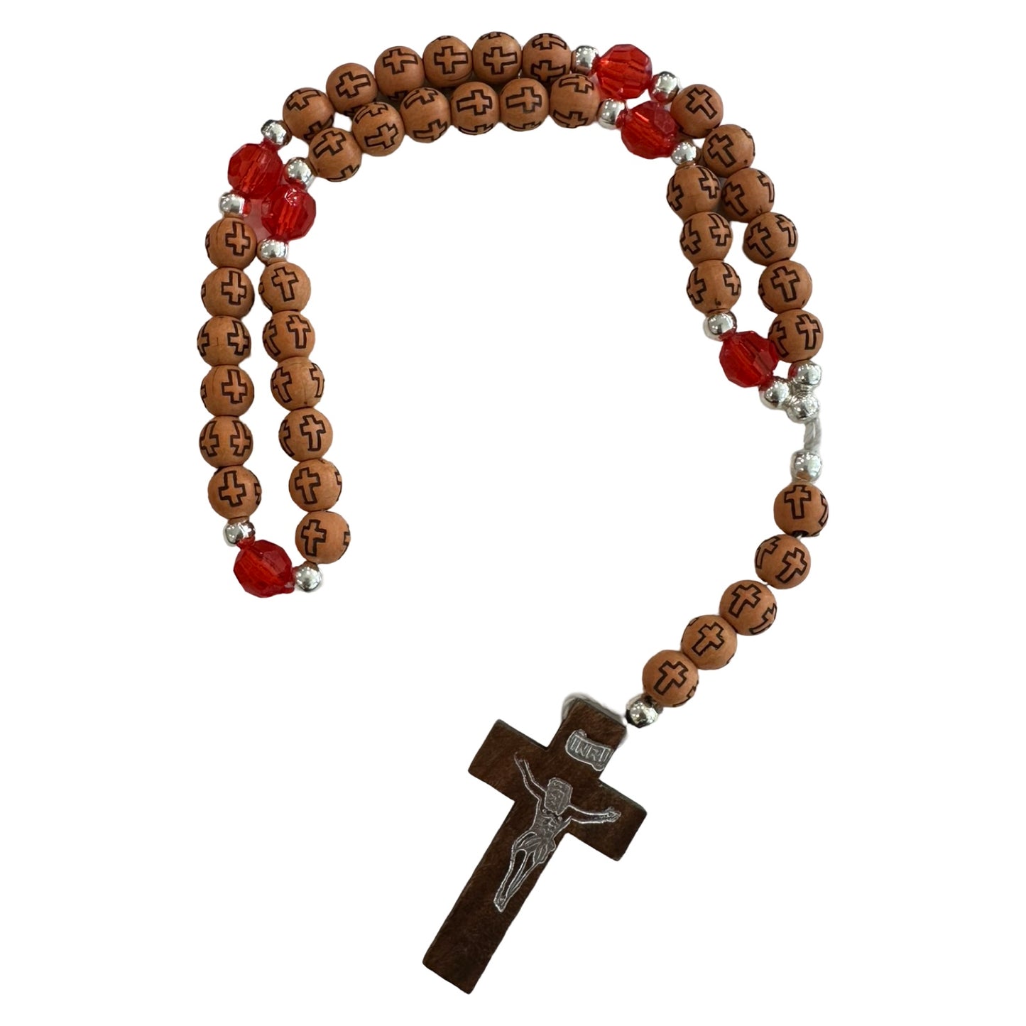 Wooden Chaplet of the Holy Face with Prayer Card