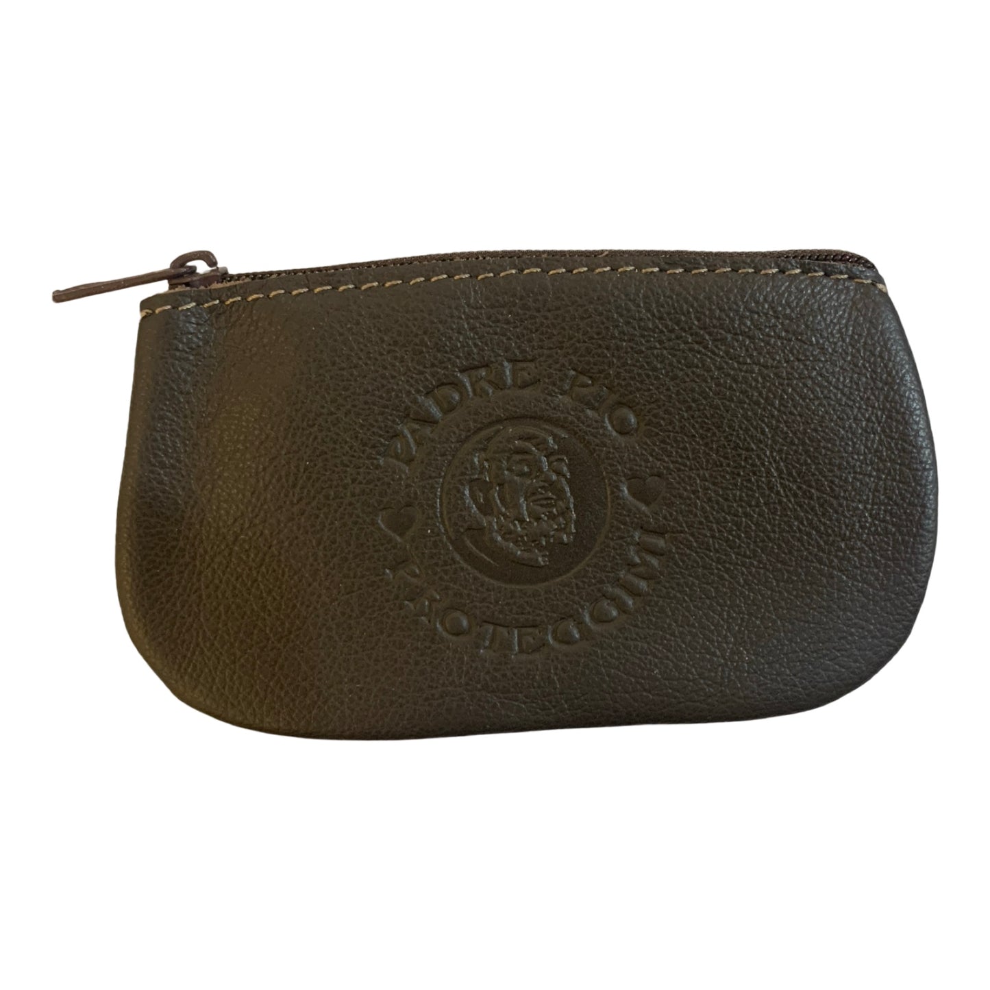 Leather Padre Pio Pouch