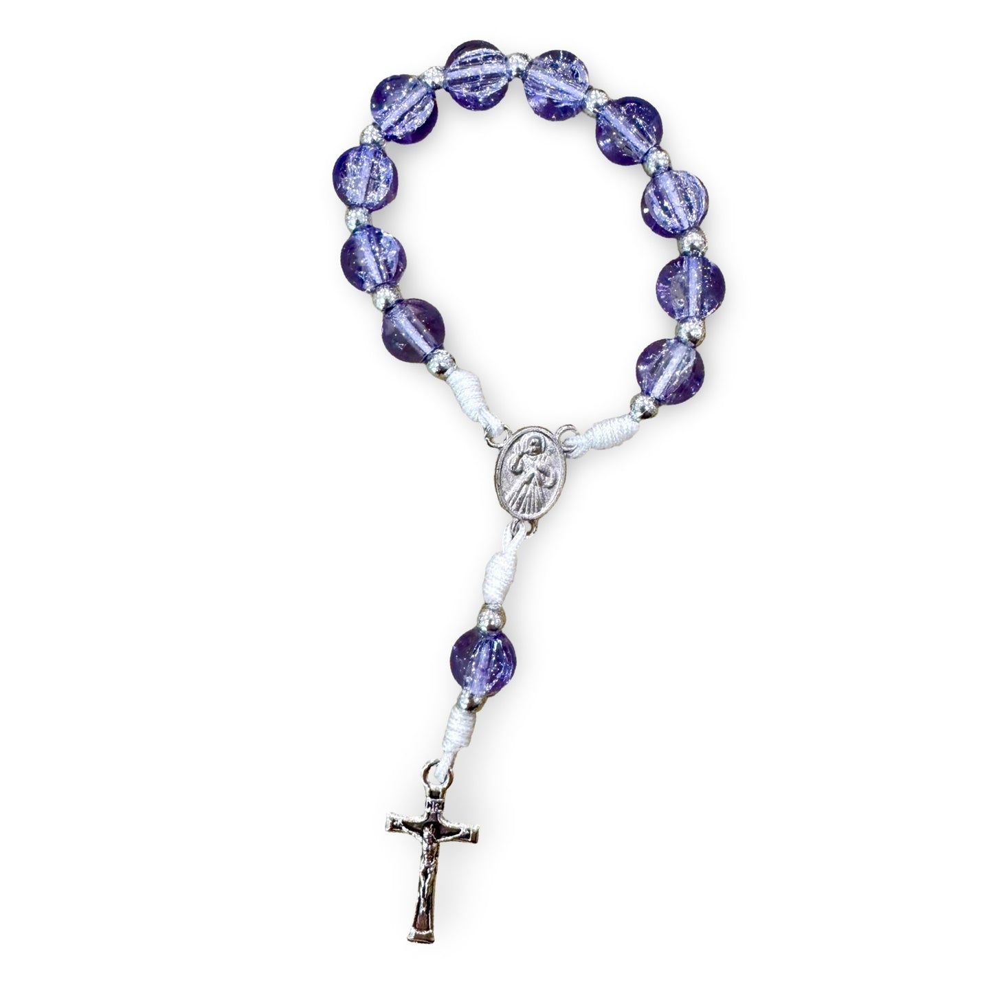 Crystal Queen of Peace Decade Rosary