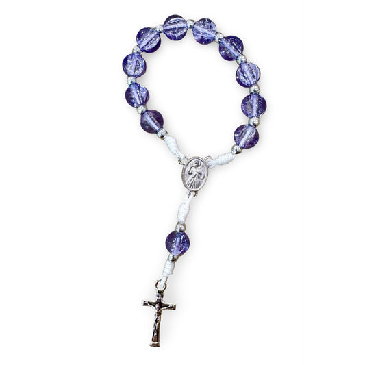 Crystal Queen of Peace Decade Rosary