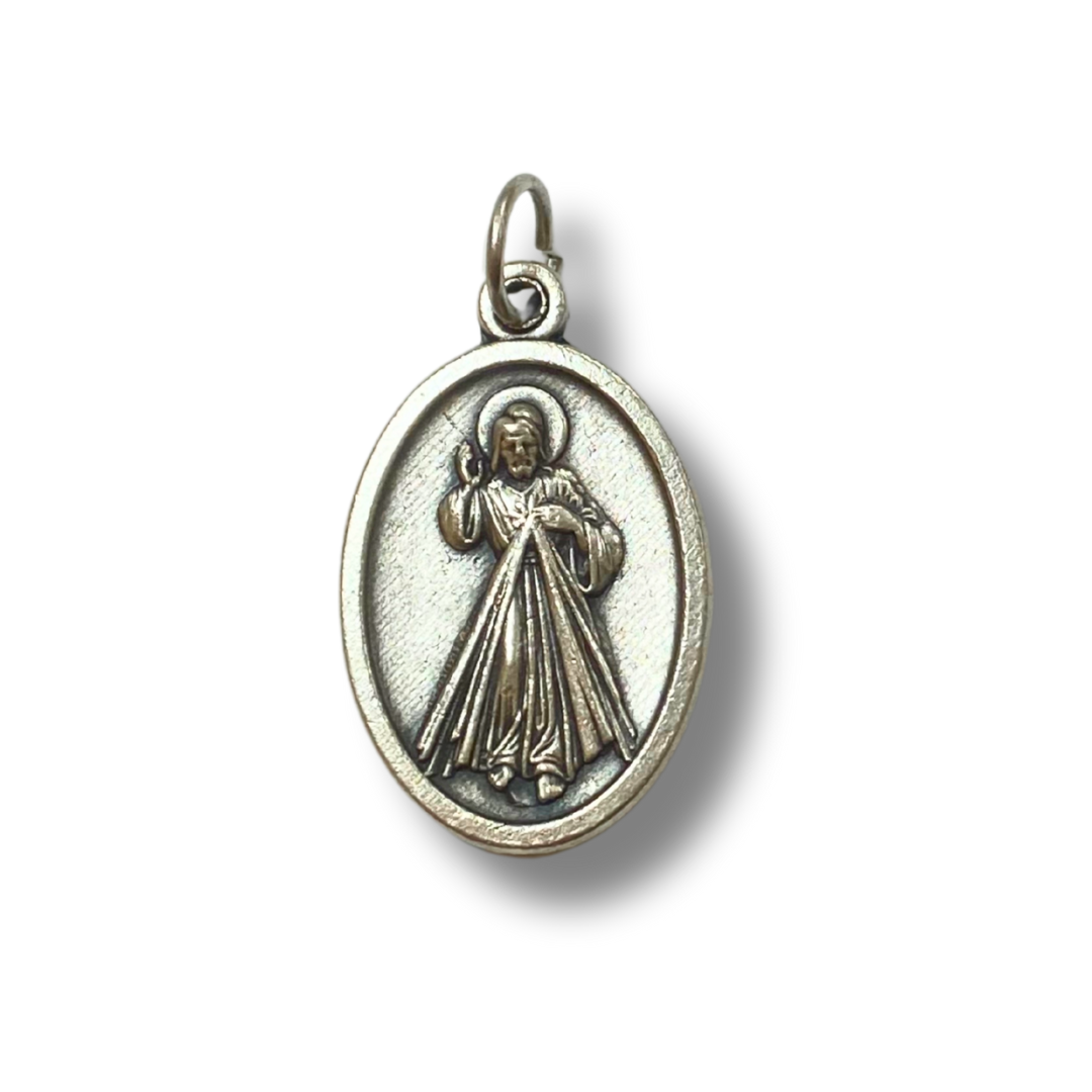 Double Sided Divine Mercy and St. Faustina Medal