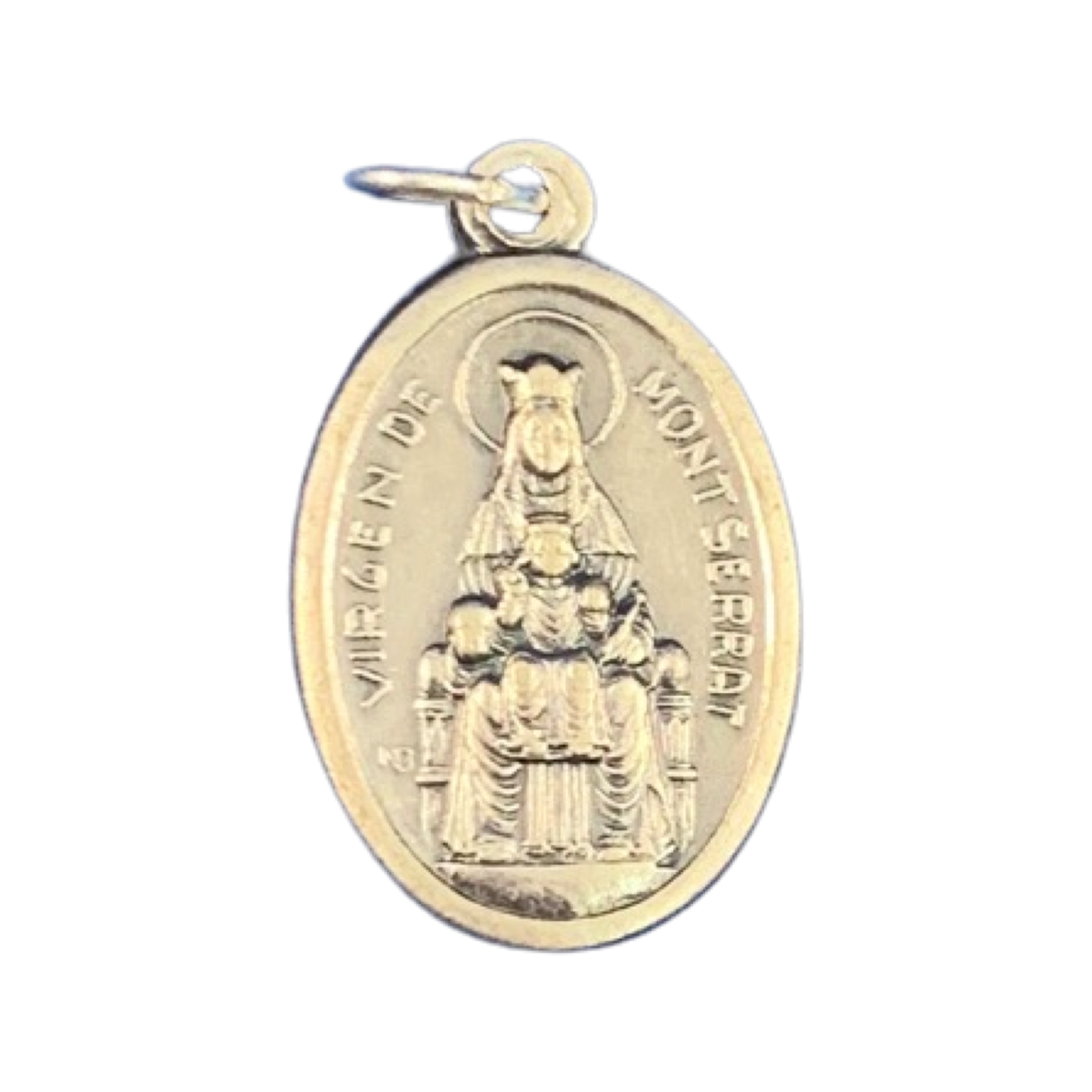 Double Sided Sacred Heart of Jesus and Virgin of Montserrat Medal