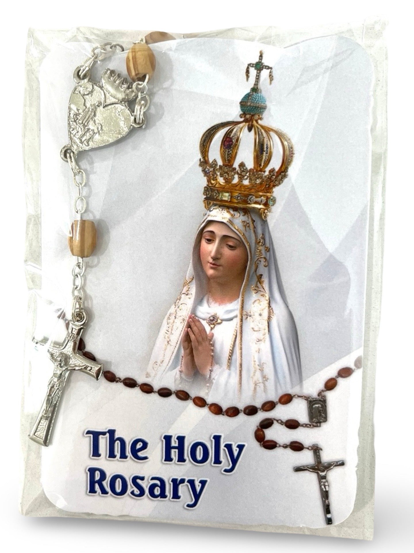 Wooden Fatima Decade with Holy Card
