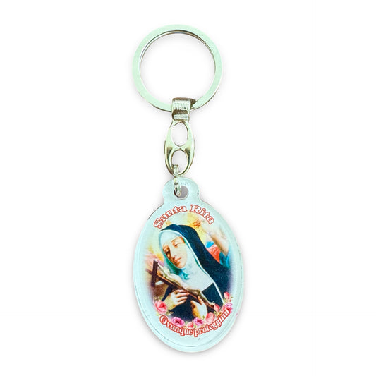 St. Rita Large Colored Keychain
