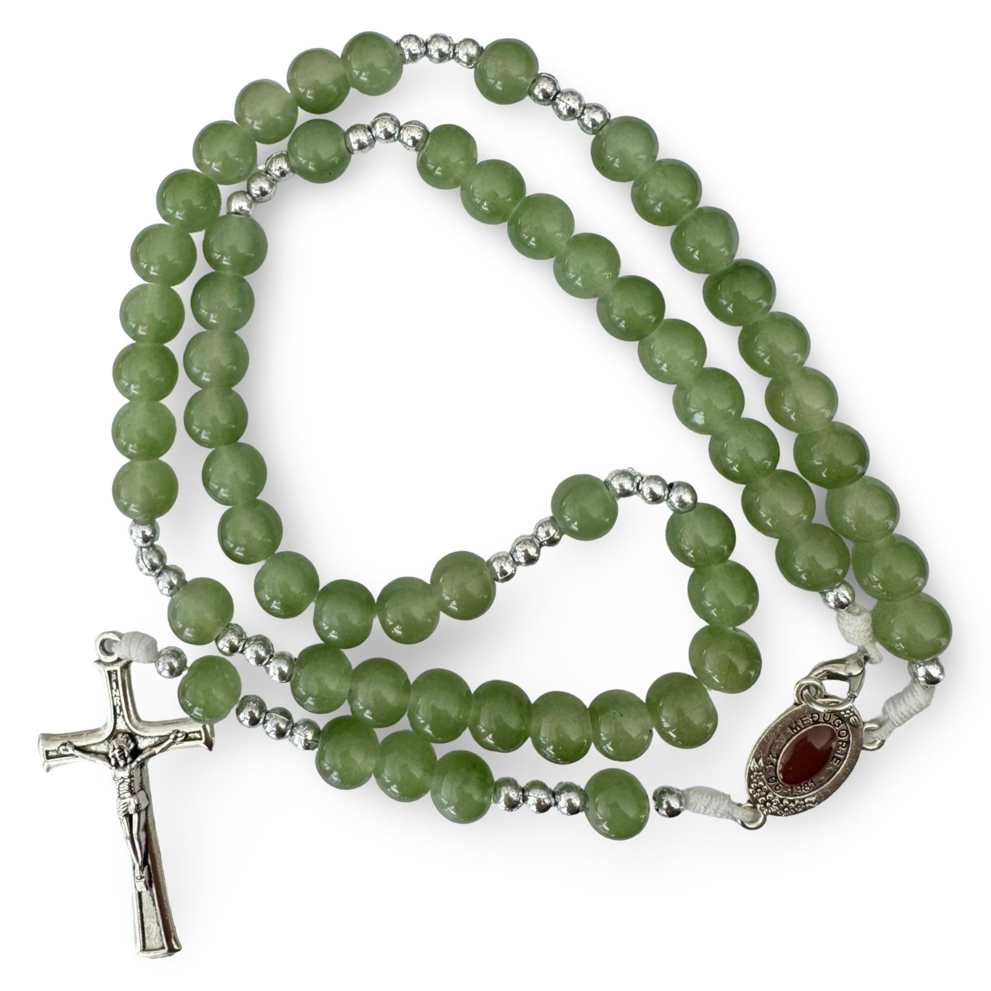 Large Queen of Peace Marble Rosary of Assorted Colors with Soil