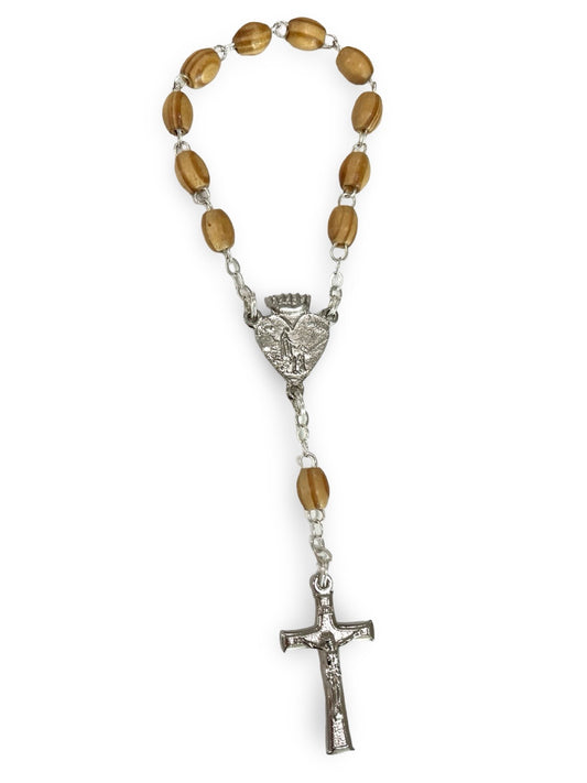 Wooden Fatima Decade with Holy Card